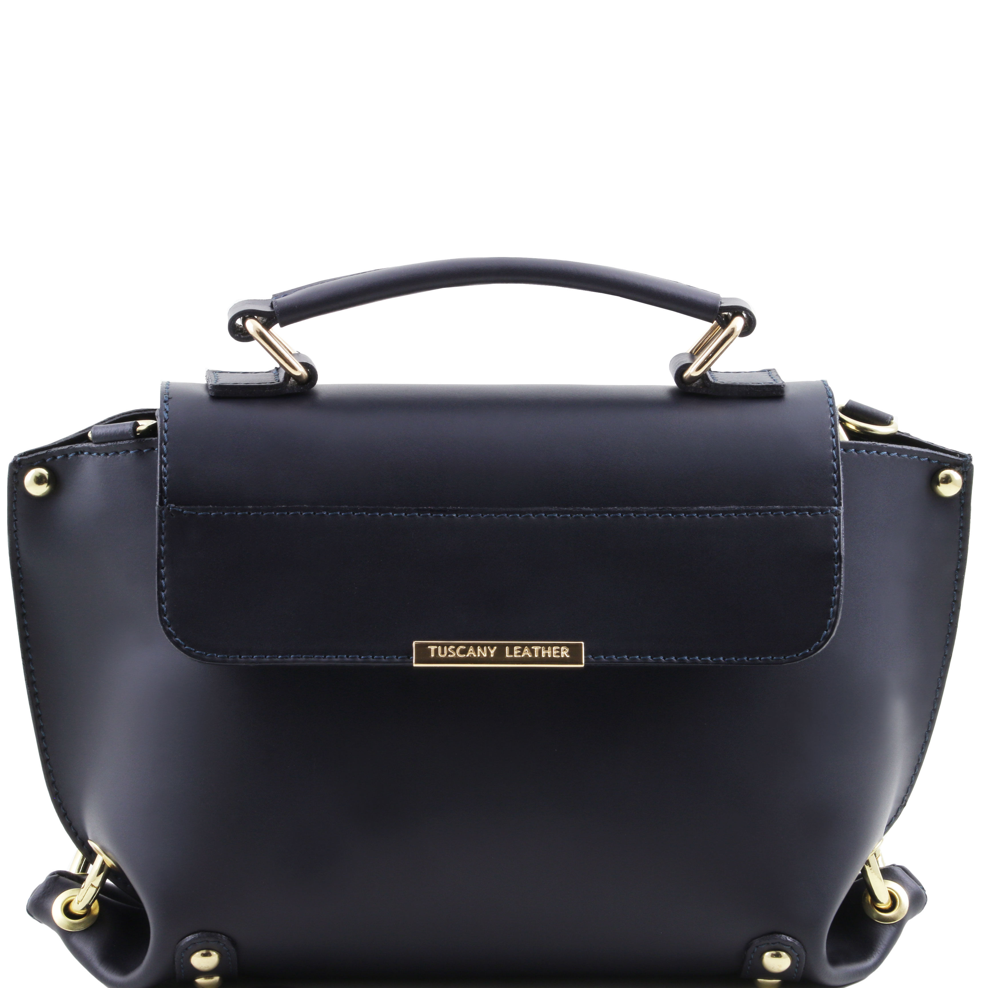 TL Bag - Geanta din piele cu curea detasabila bleumarin