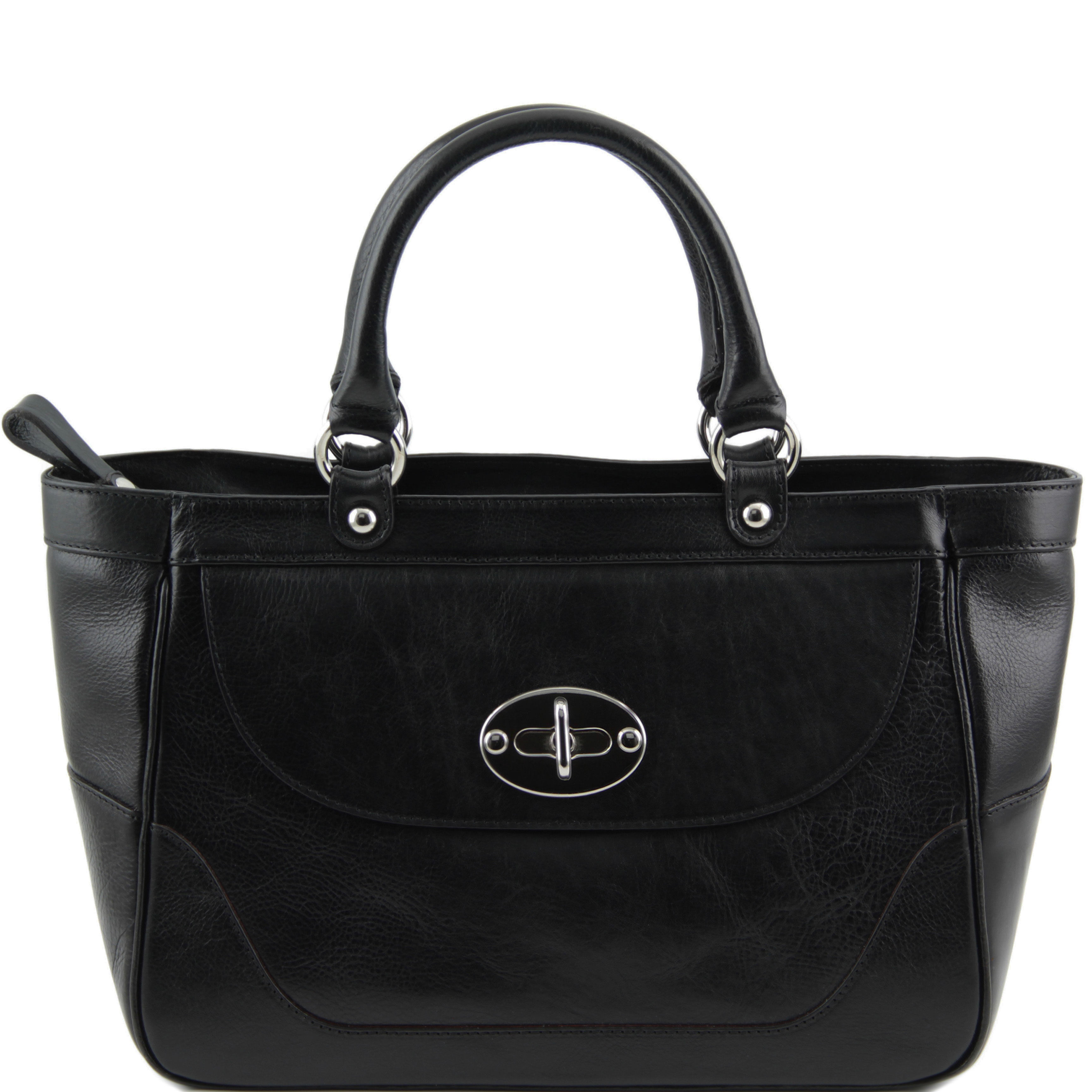 TL NEOCLASSIC - Geanta neagra din piele naturala