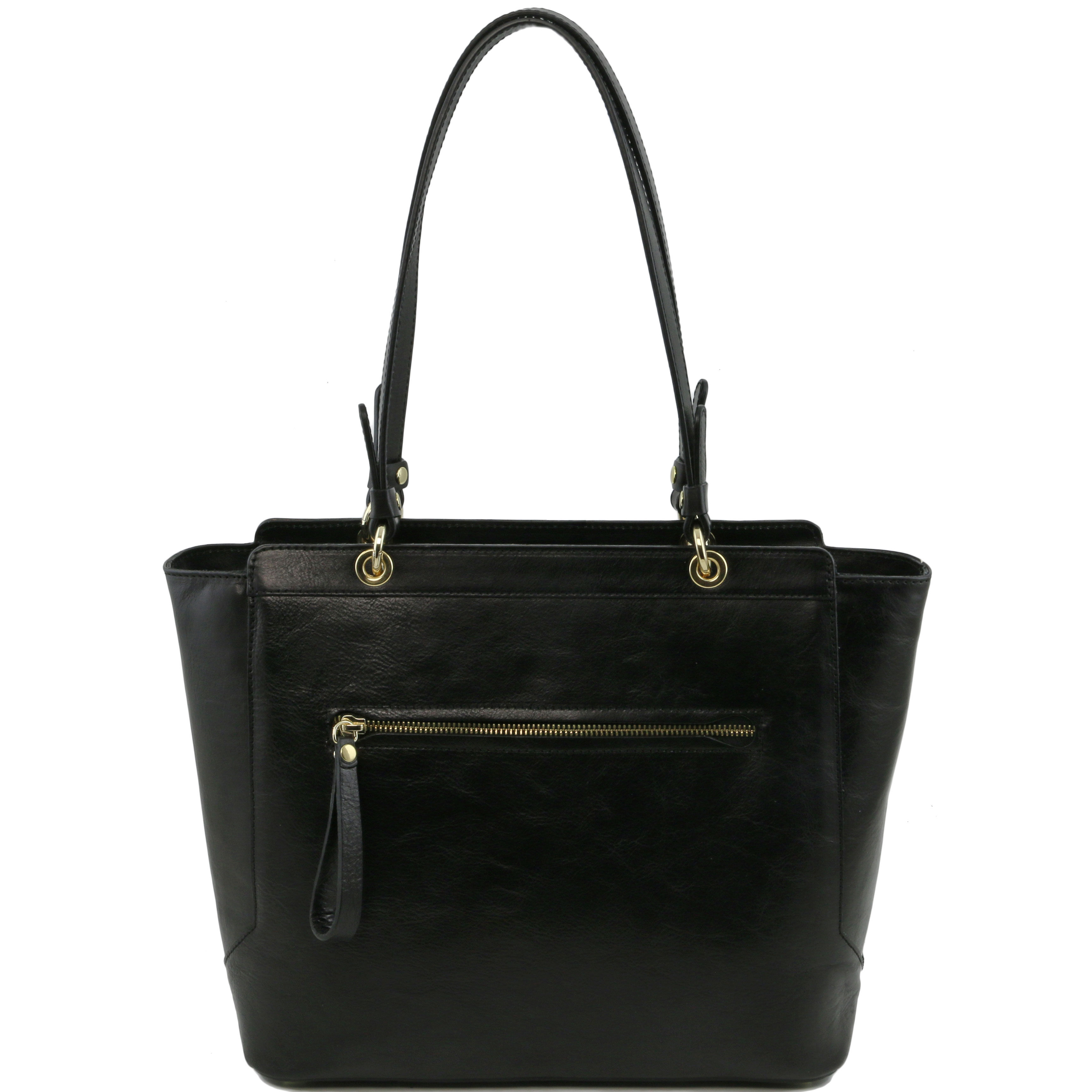 TL NEOCLASSIC - Geanta neagra din piele cu manere