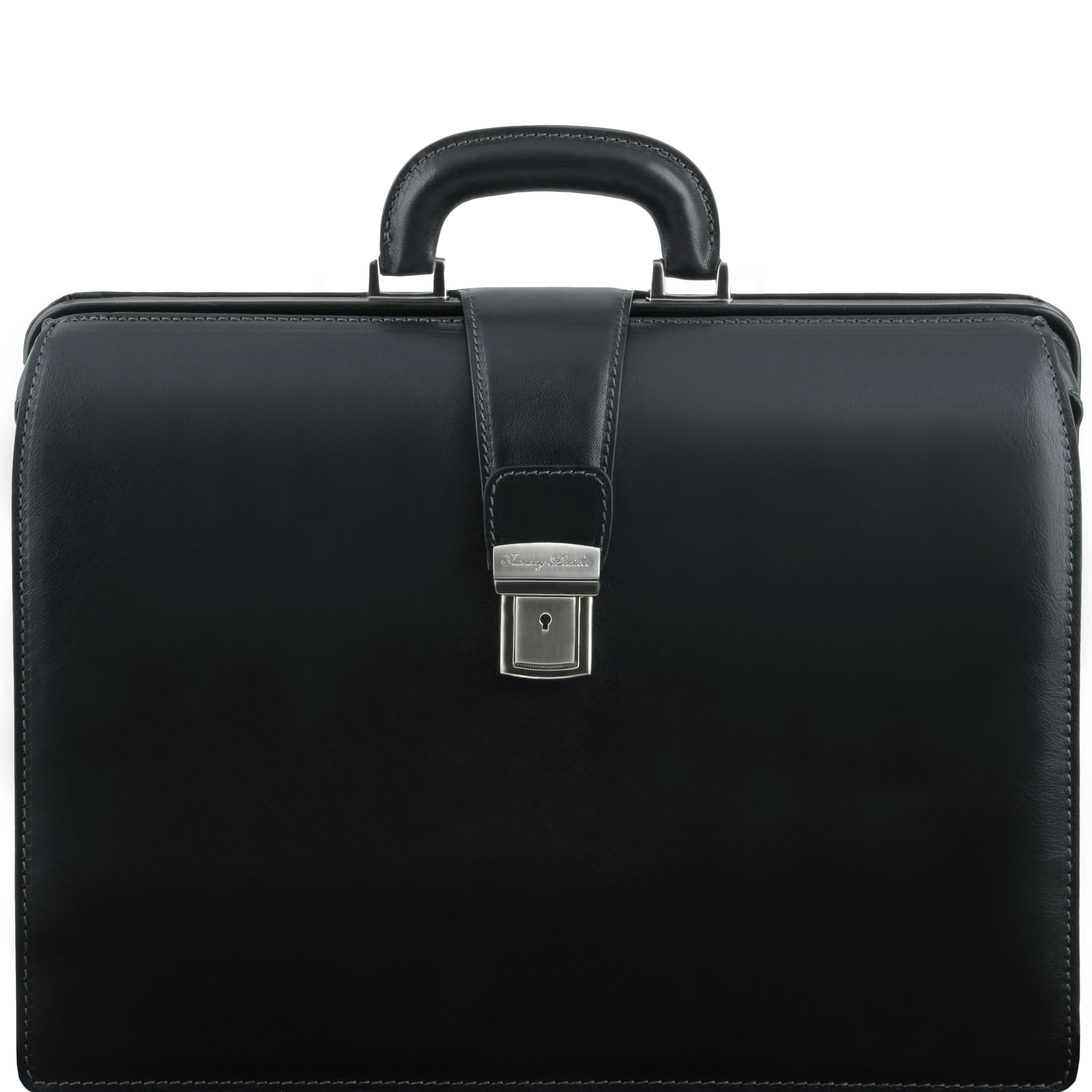 CANOVA - Servieta doctor din piele neagra cu 3 compartimente