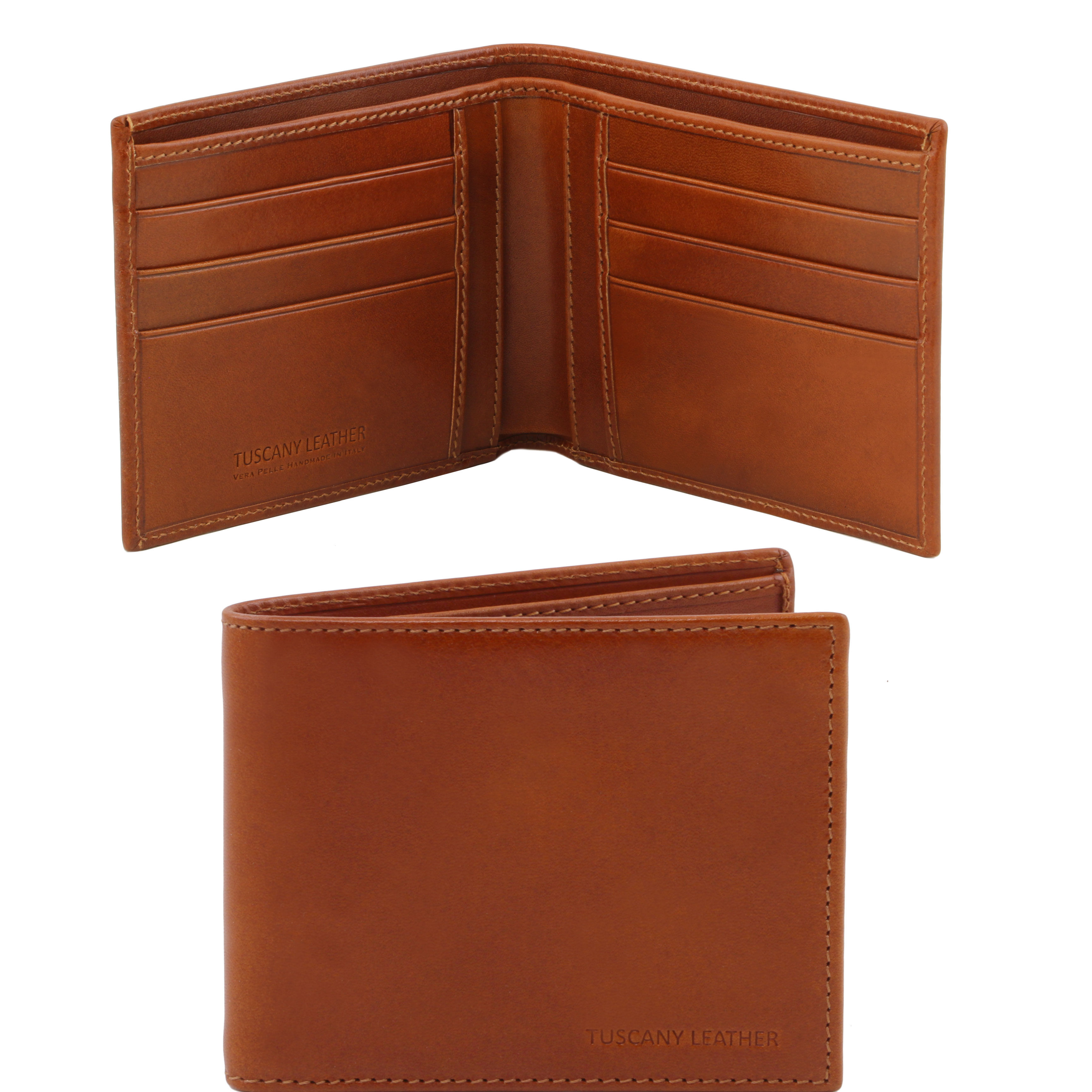 Portofel din piele honey 2 fold
