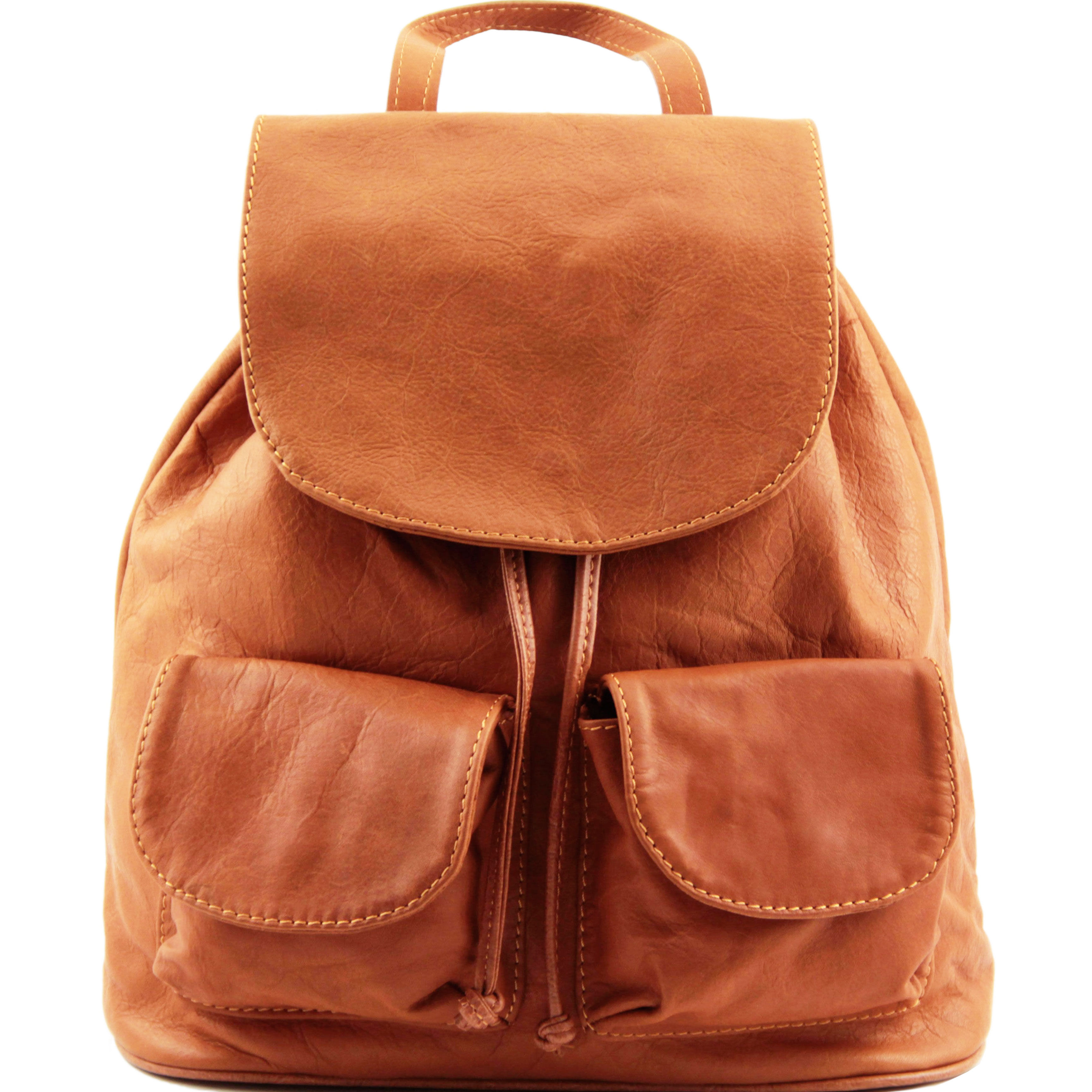 SEOUL - Rucsac din piele cognac Small Size