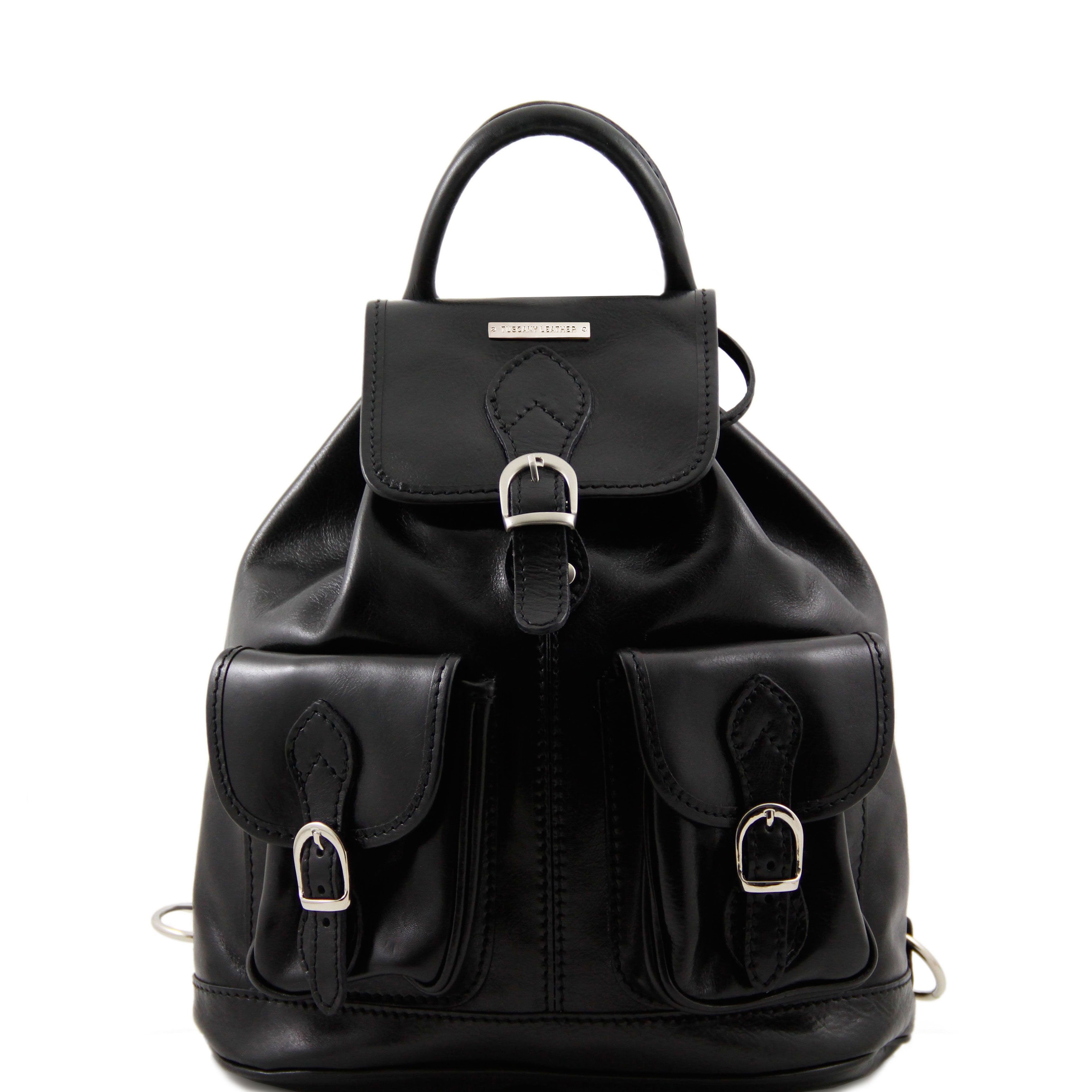 Rucsac din piele negru TOKYO