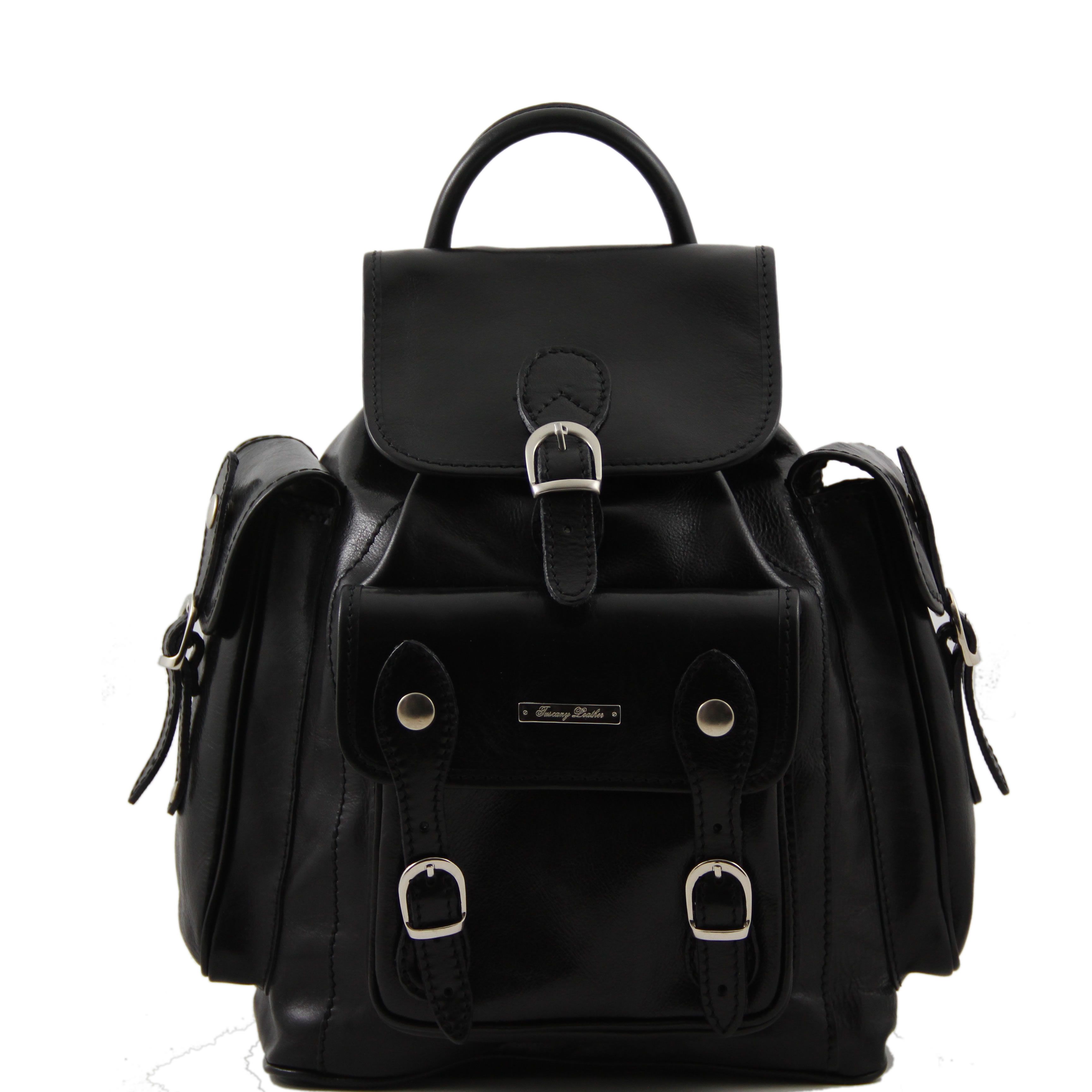 Rucsac din piele negru PECHINO