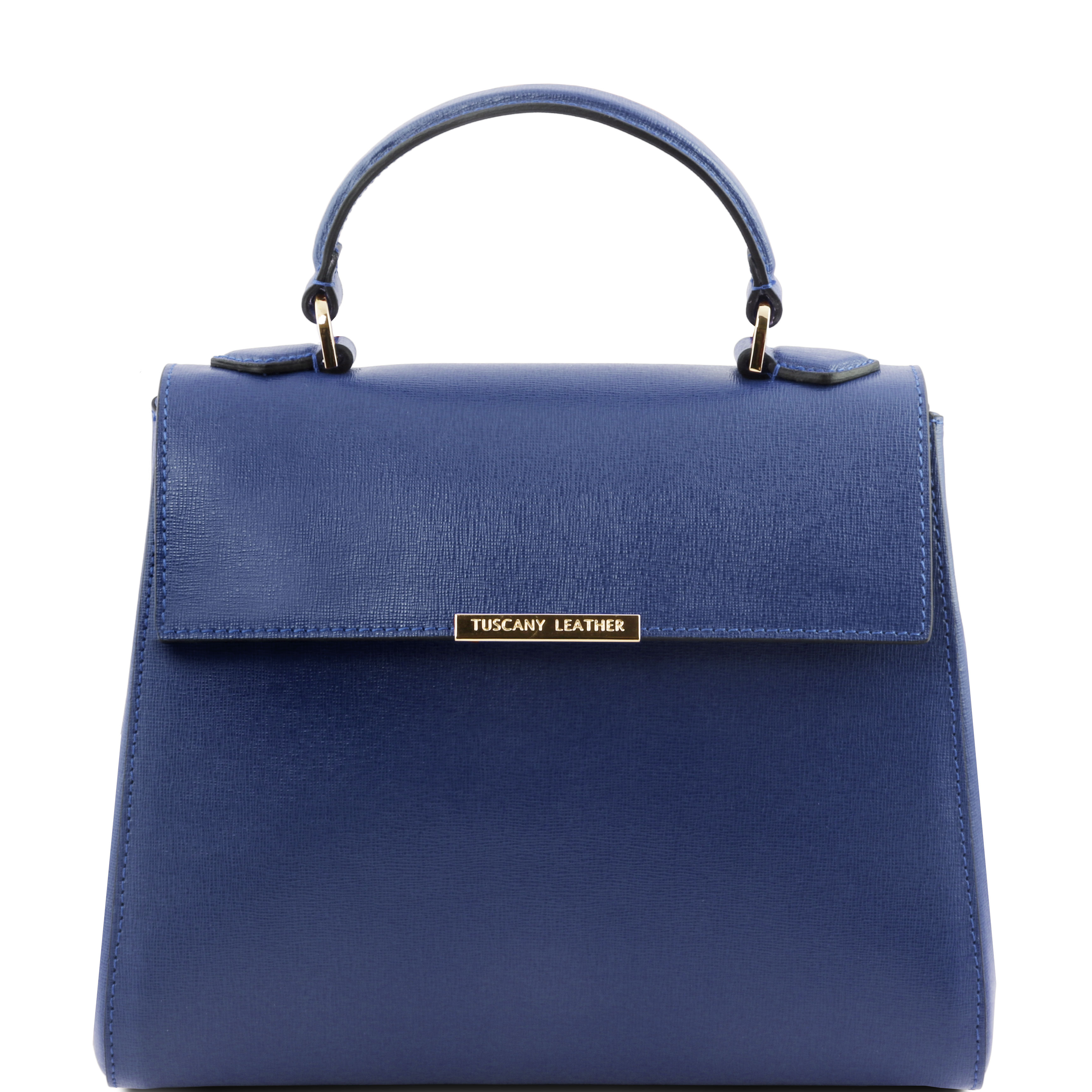 Geanta duffel din piele saffiano bleumarin