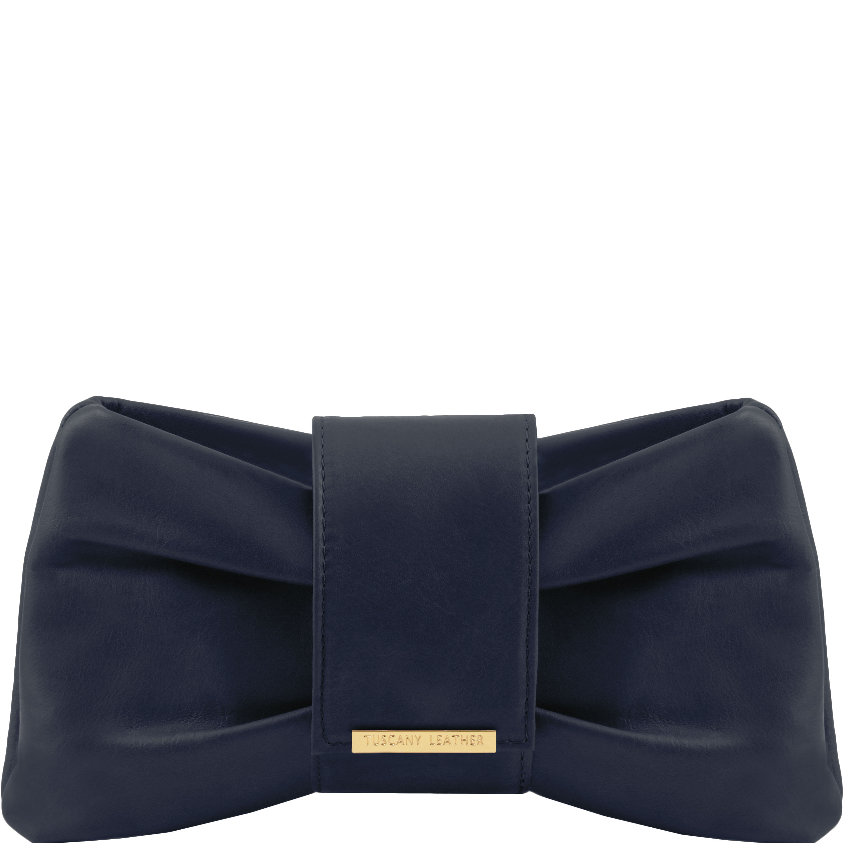 Priscilla - Clutch din piele Bleumarin