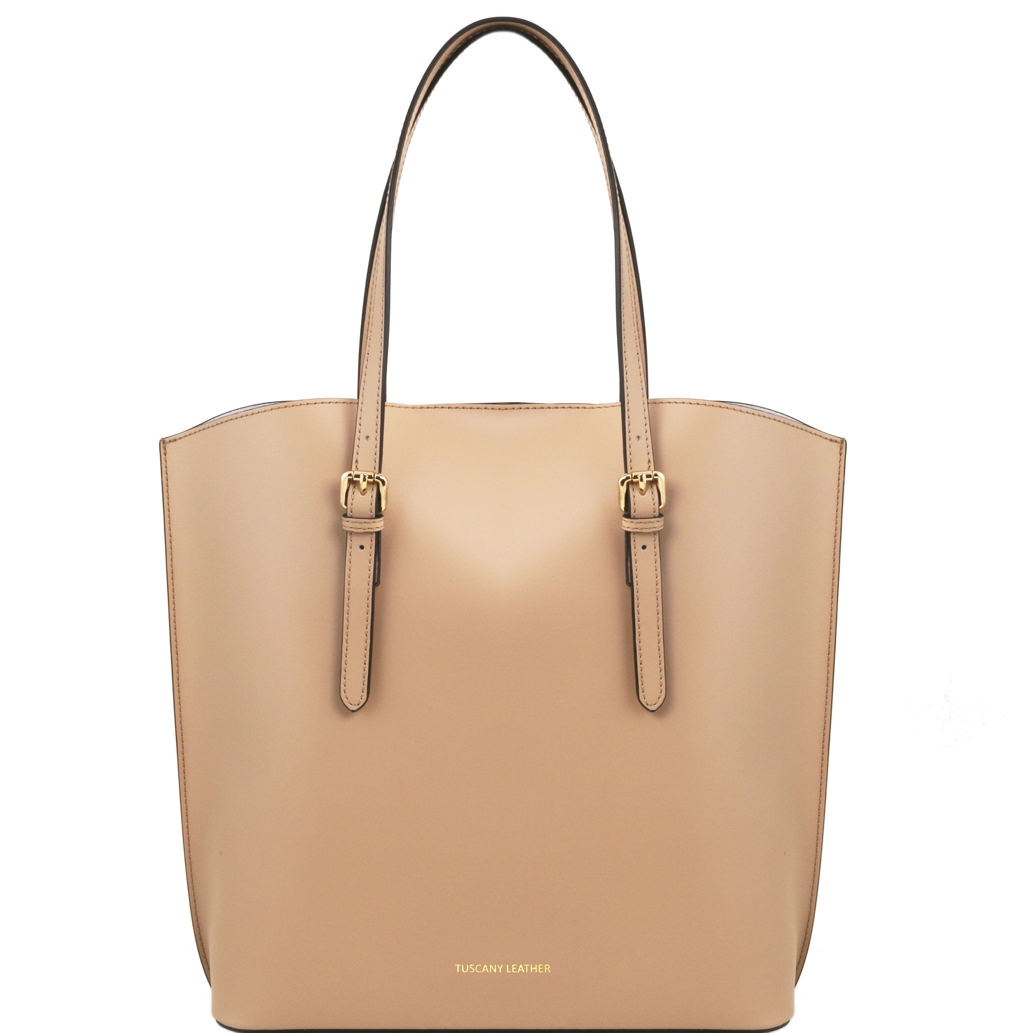 SIBILLA - Geanta shopping light taupe din piele ruga Venus collection
