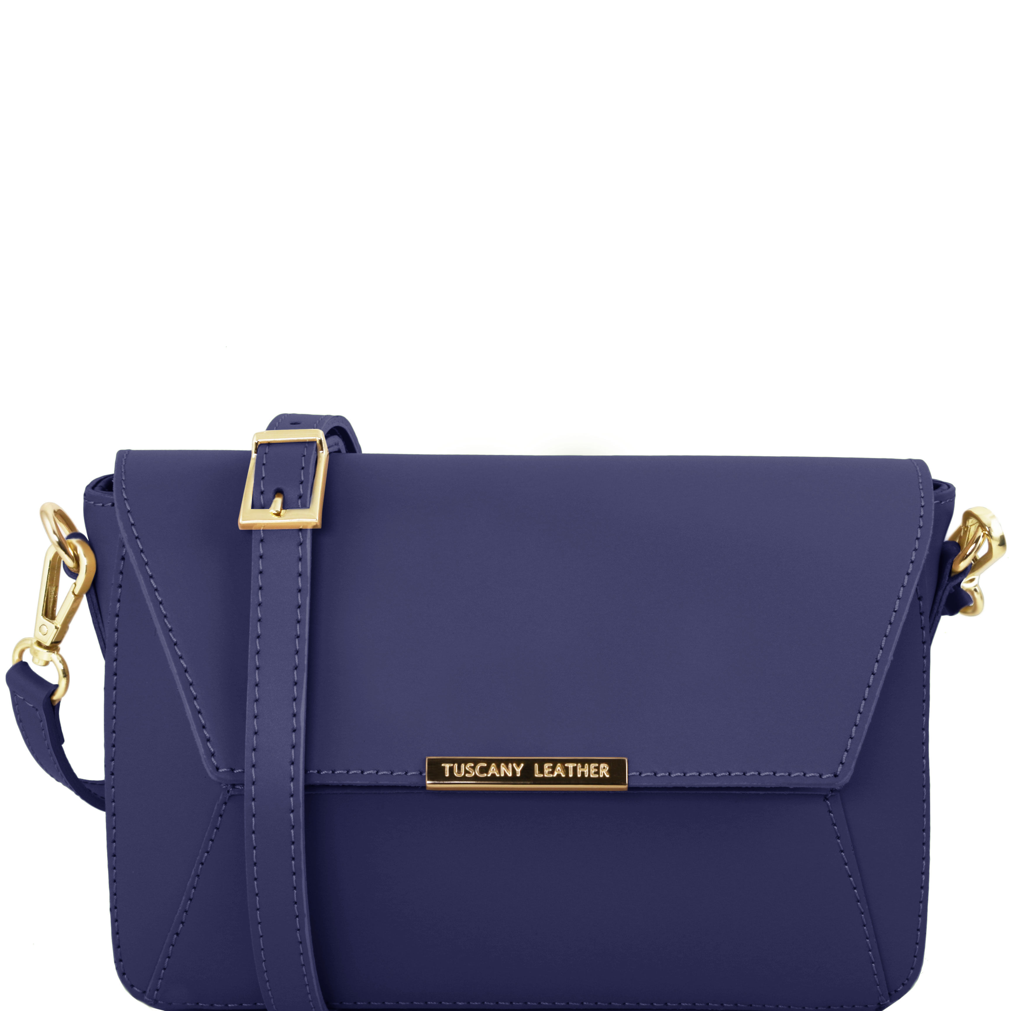 TL BAG - Plic albastru inchis din piele ruga