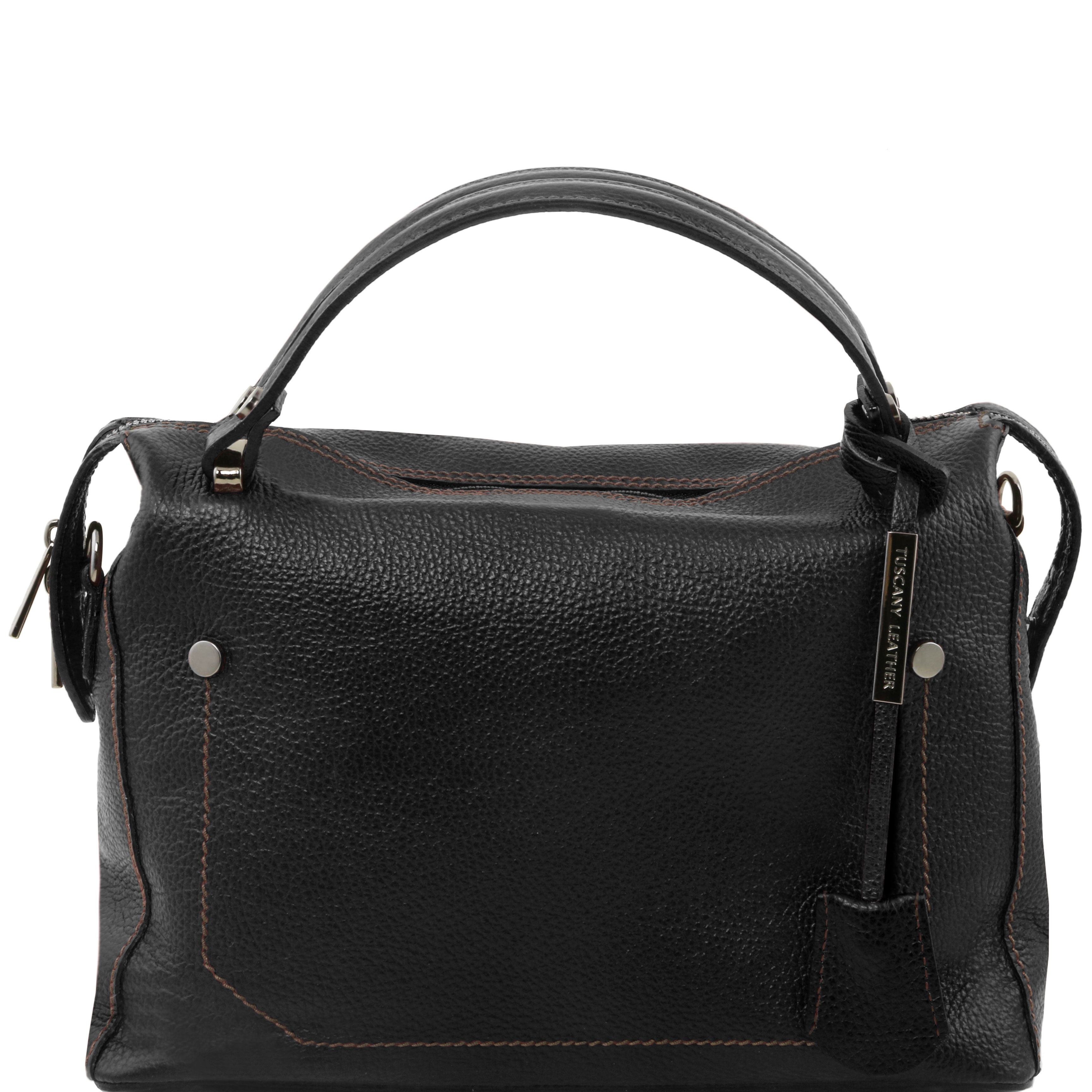 TL BAG - Geanta neagra piele soft duffle