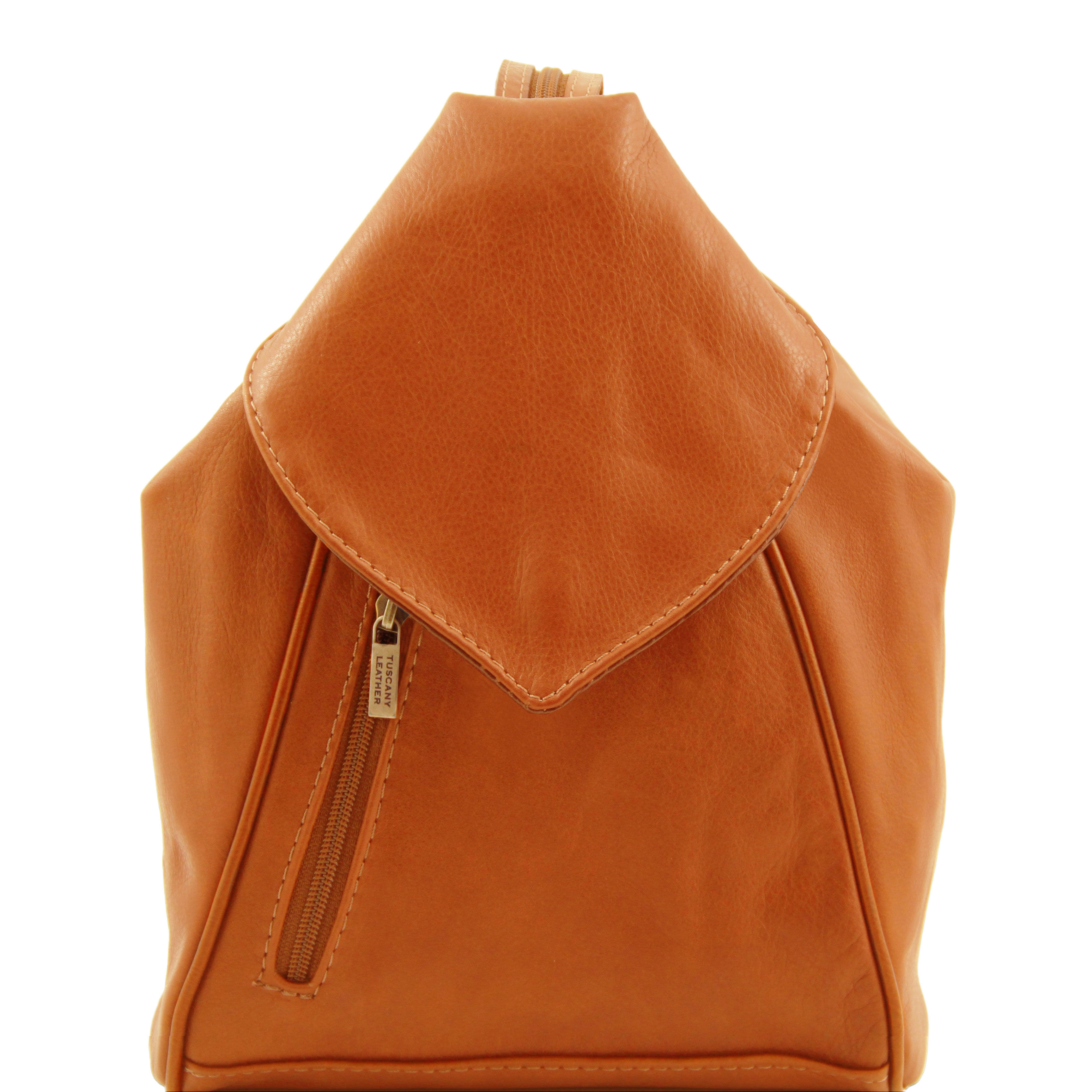 Delhi - Rucsac piele cognac