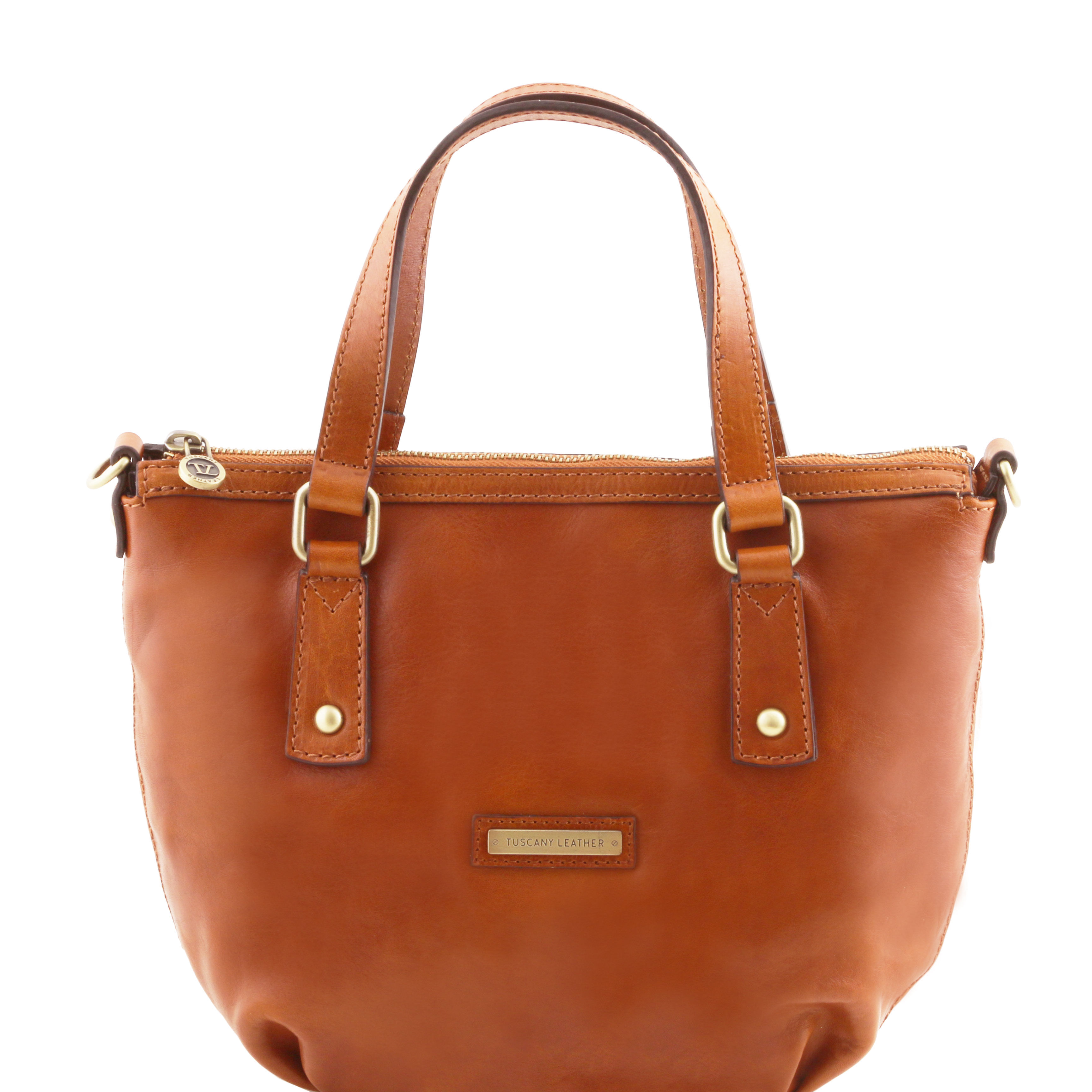 geanta de mana shopper Tuscany Leather din piele honey Olga