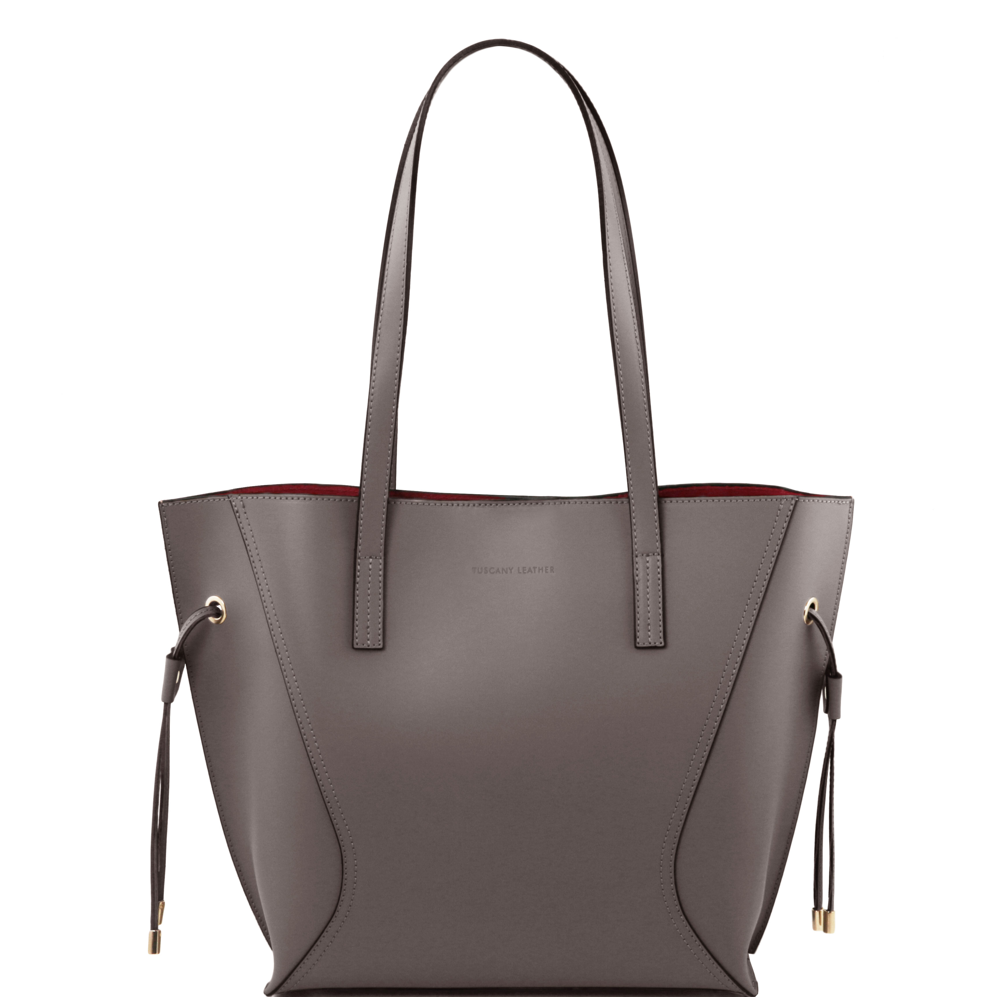 Nemesi Leather shopping bag Grey