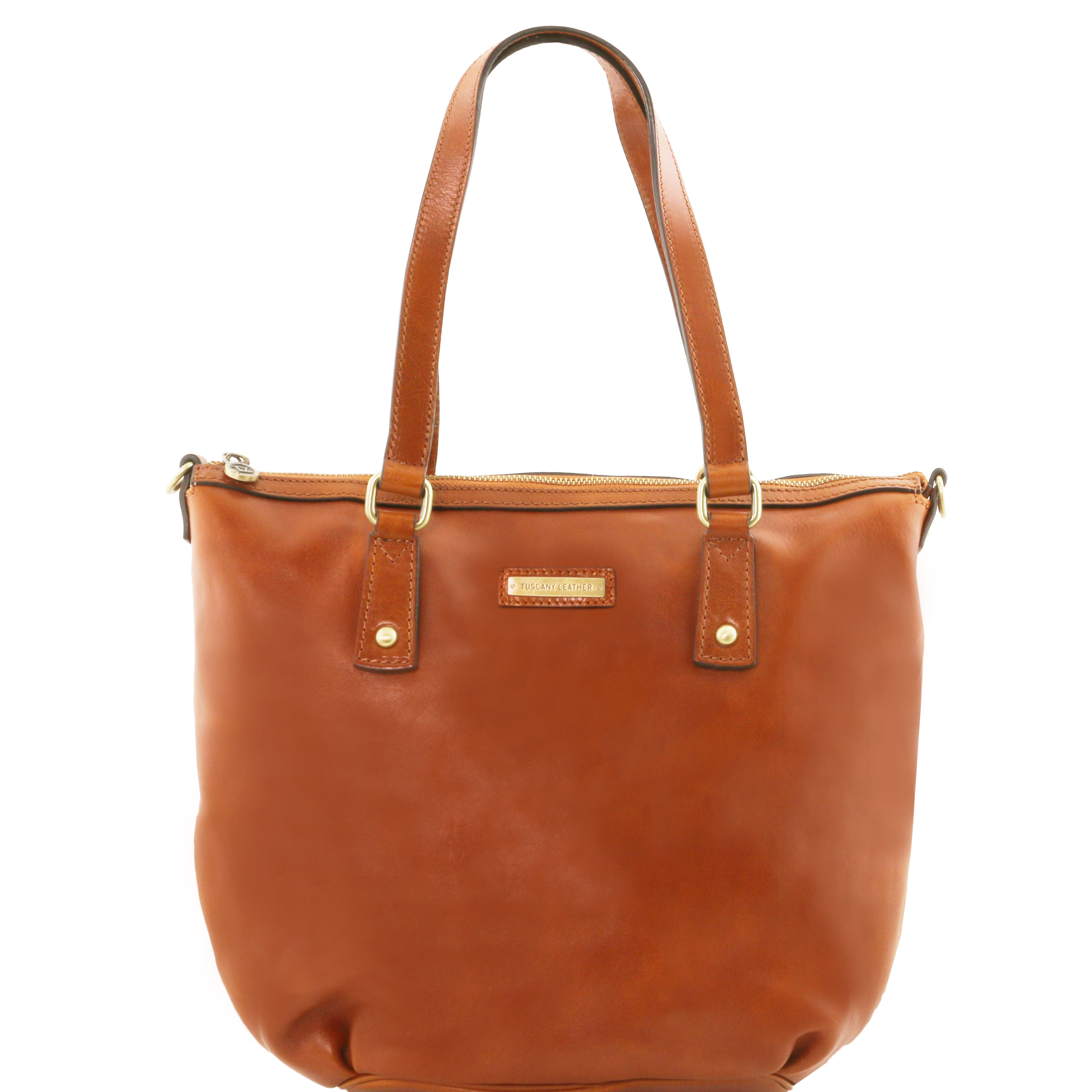geanta de mana shopper Tuscany Leather din piele honey Olga marime mare