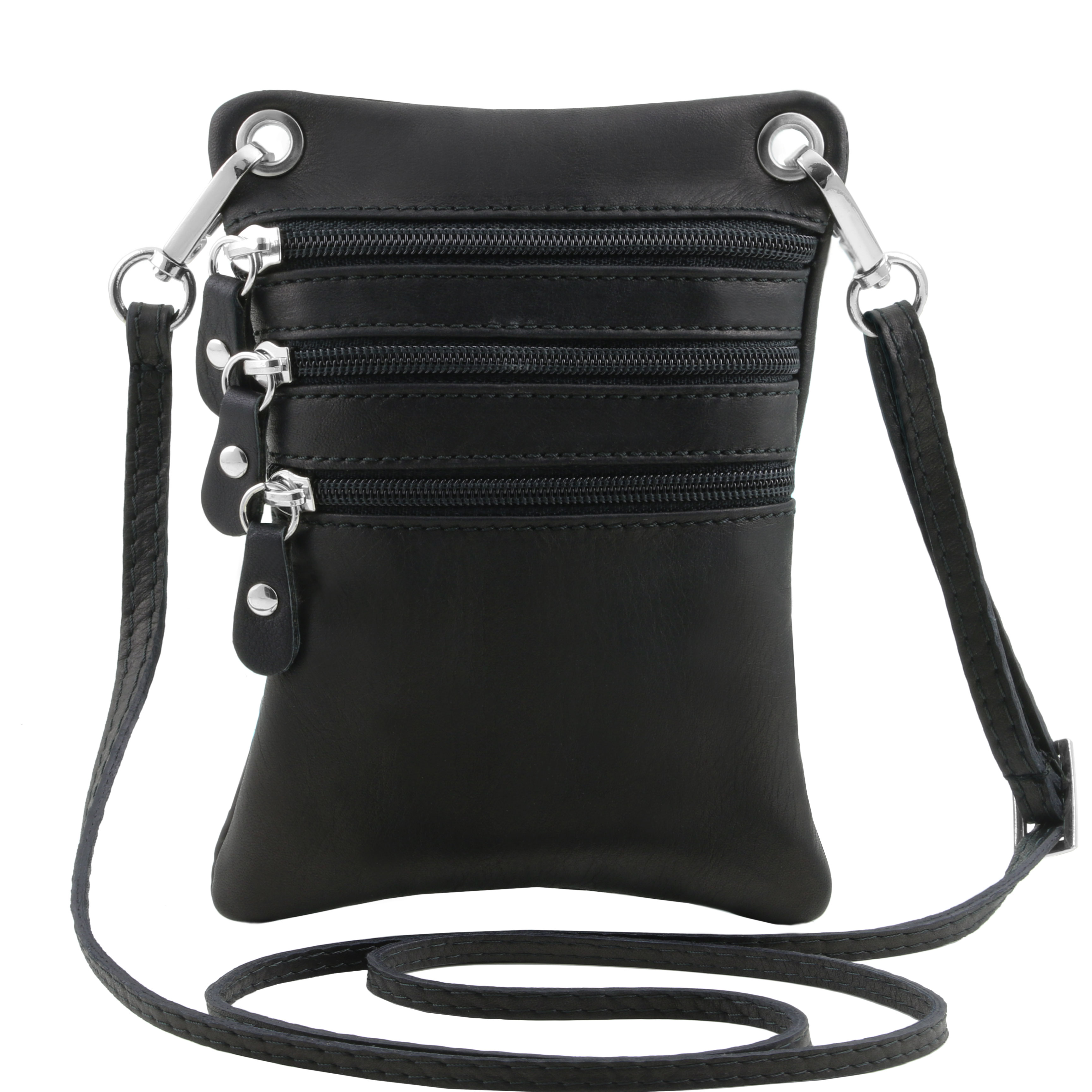Geanta umar Tuscany Leather din piele neagra Mini