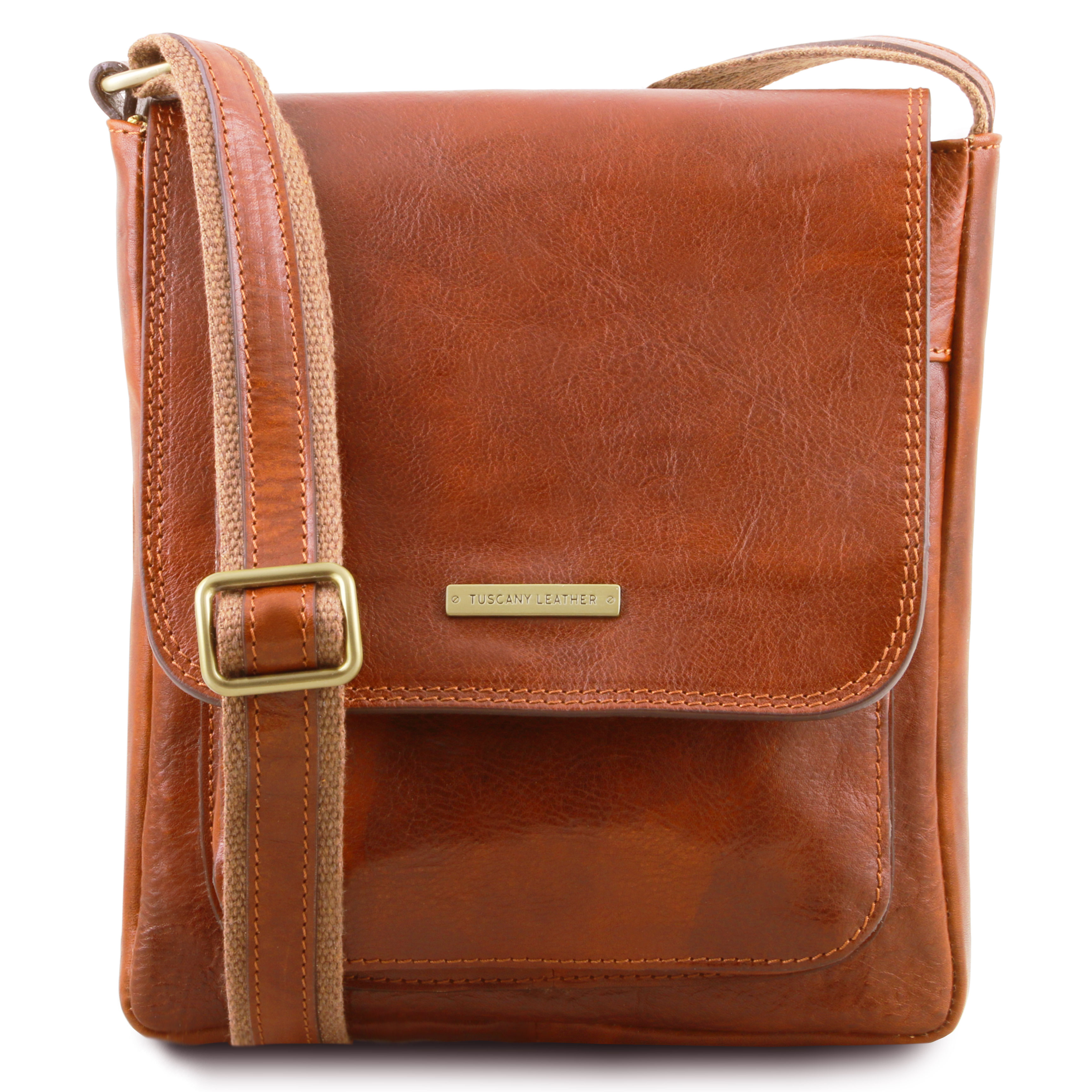 Geanta crossbody Tuscany Leather din piele naturala honey Jimmy