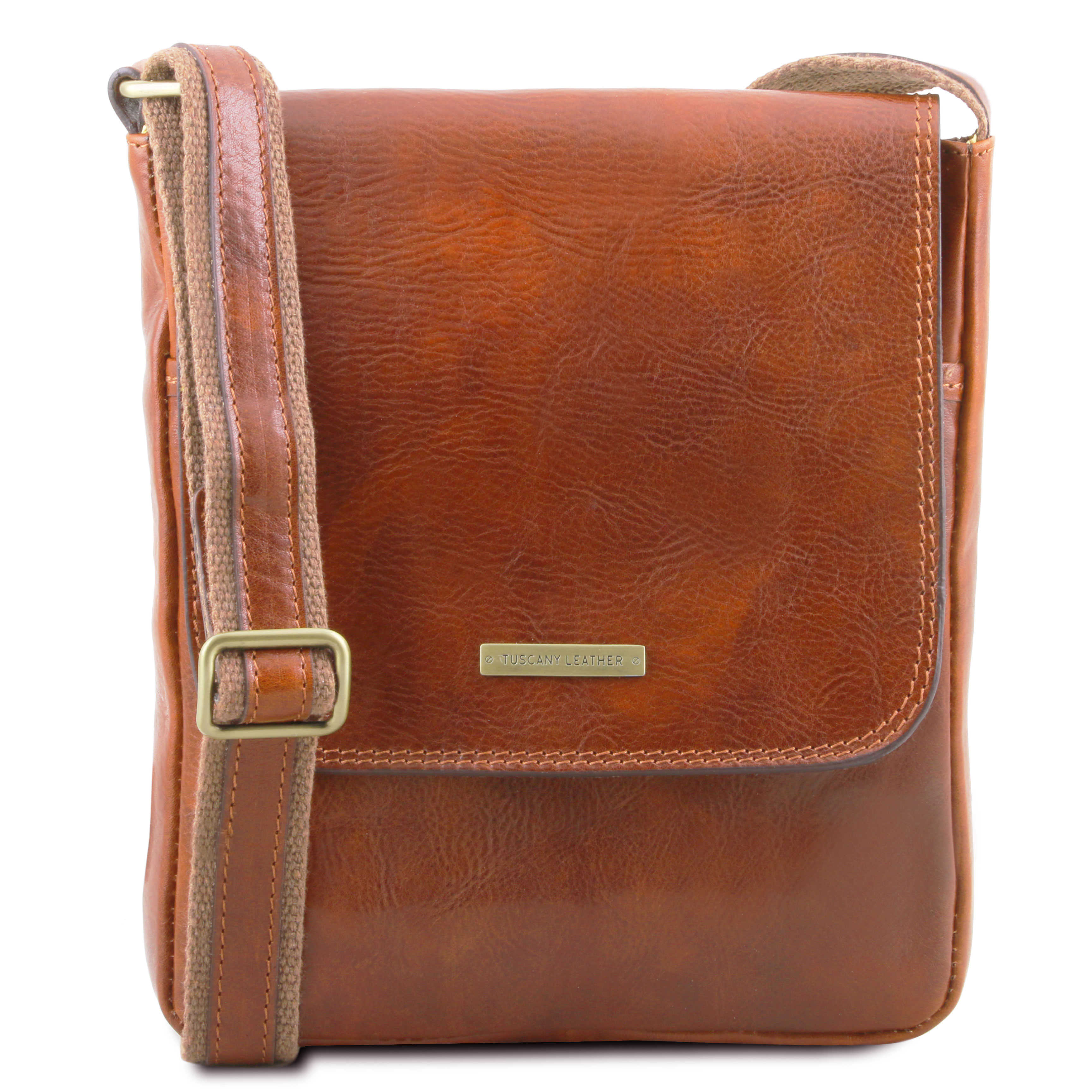 Geanta crossbody Tuscany Leather din piele naturala honey John
