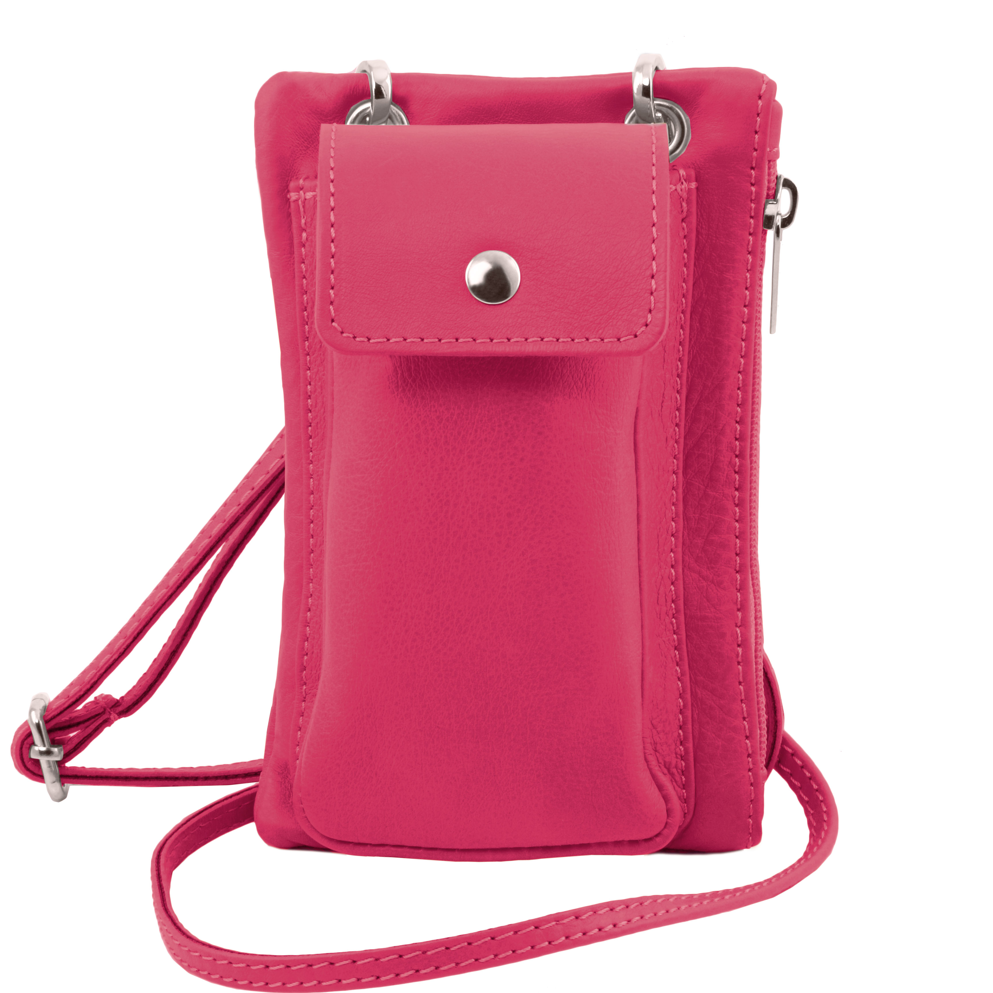 TL Bag Soft Leather cellphone holder mini cross bag Magenta