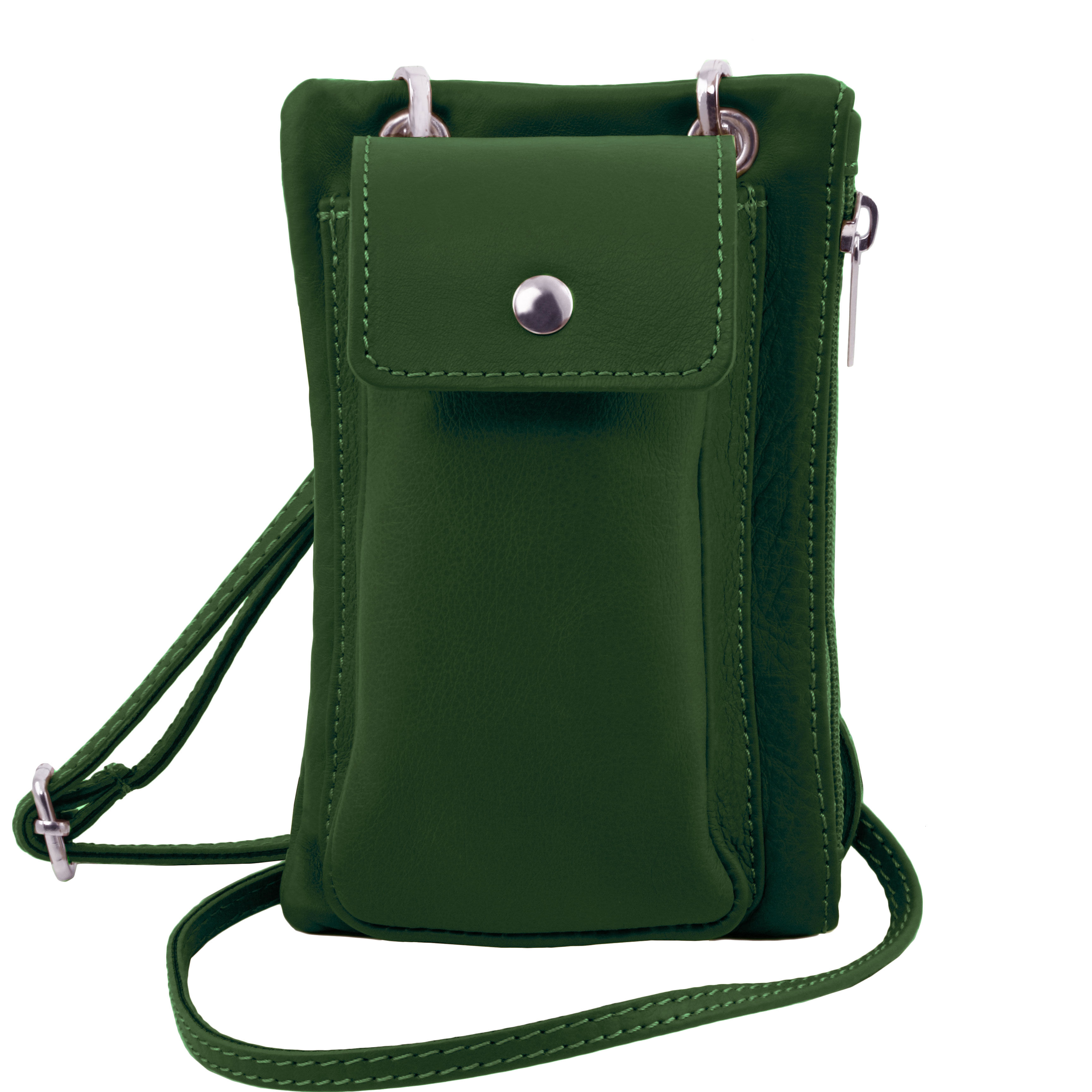 TL Bag Soft Leather cellphone holder mini cross bag Dark Green