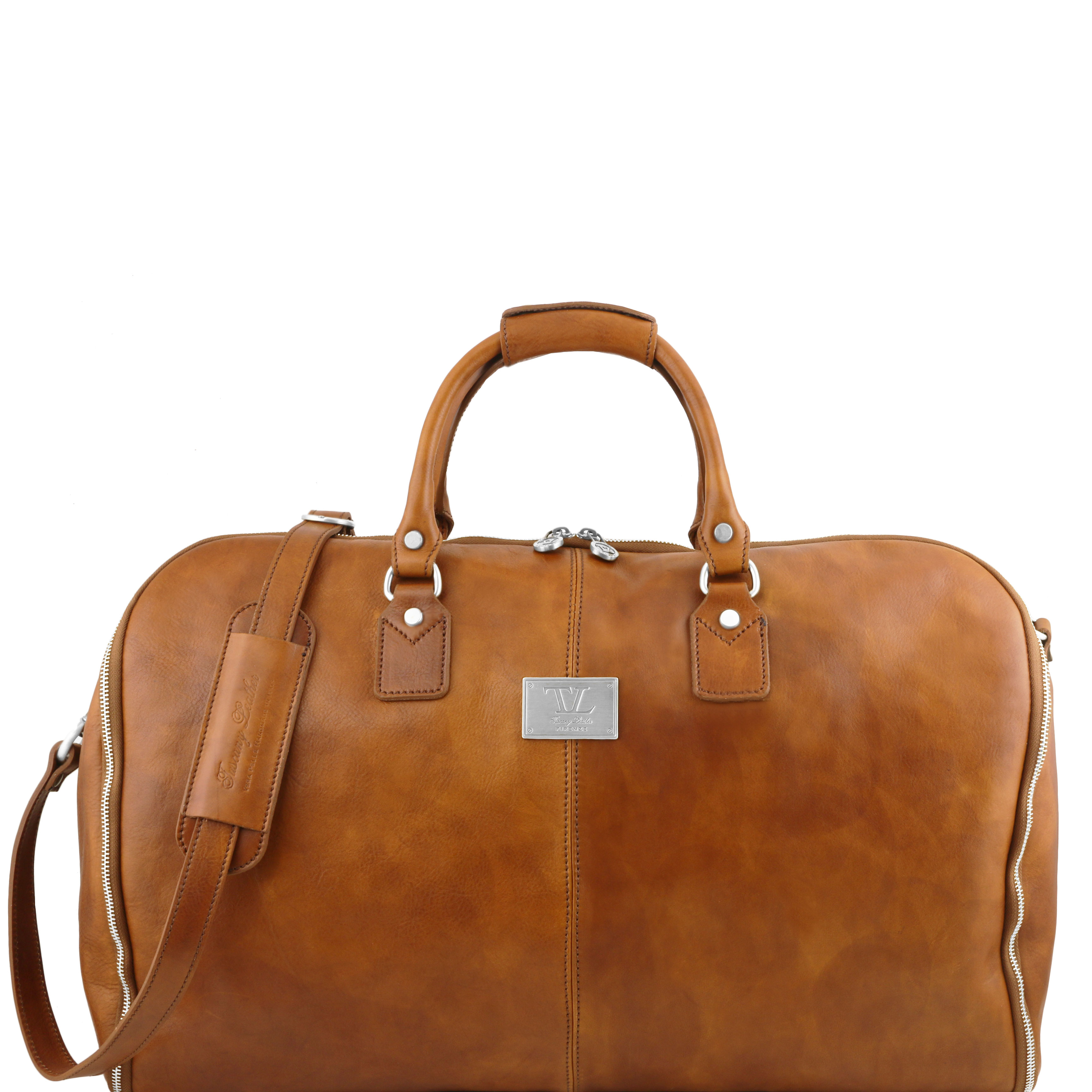 Antigua Travel leather duffle/Garment bag Natural