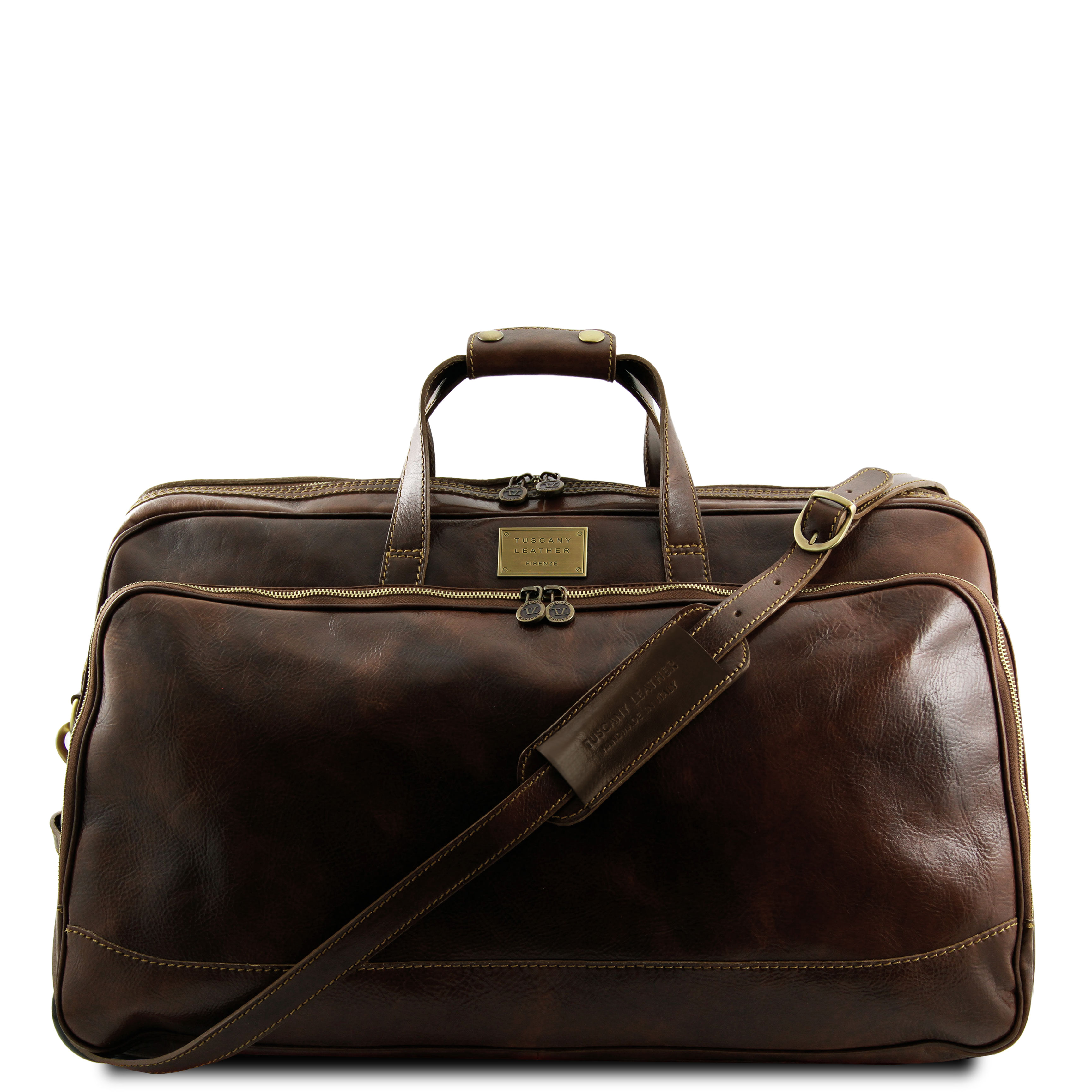 Bora Bora Trolley leather bag - Small size Dark Brown