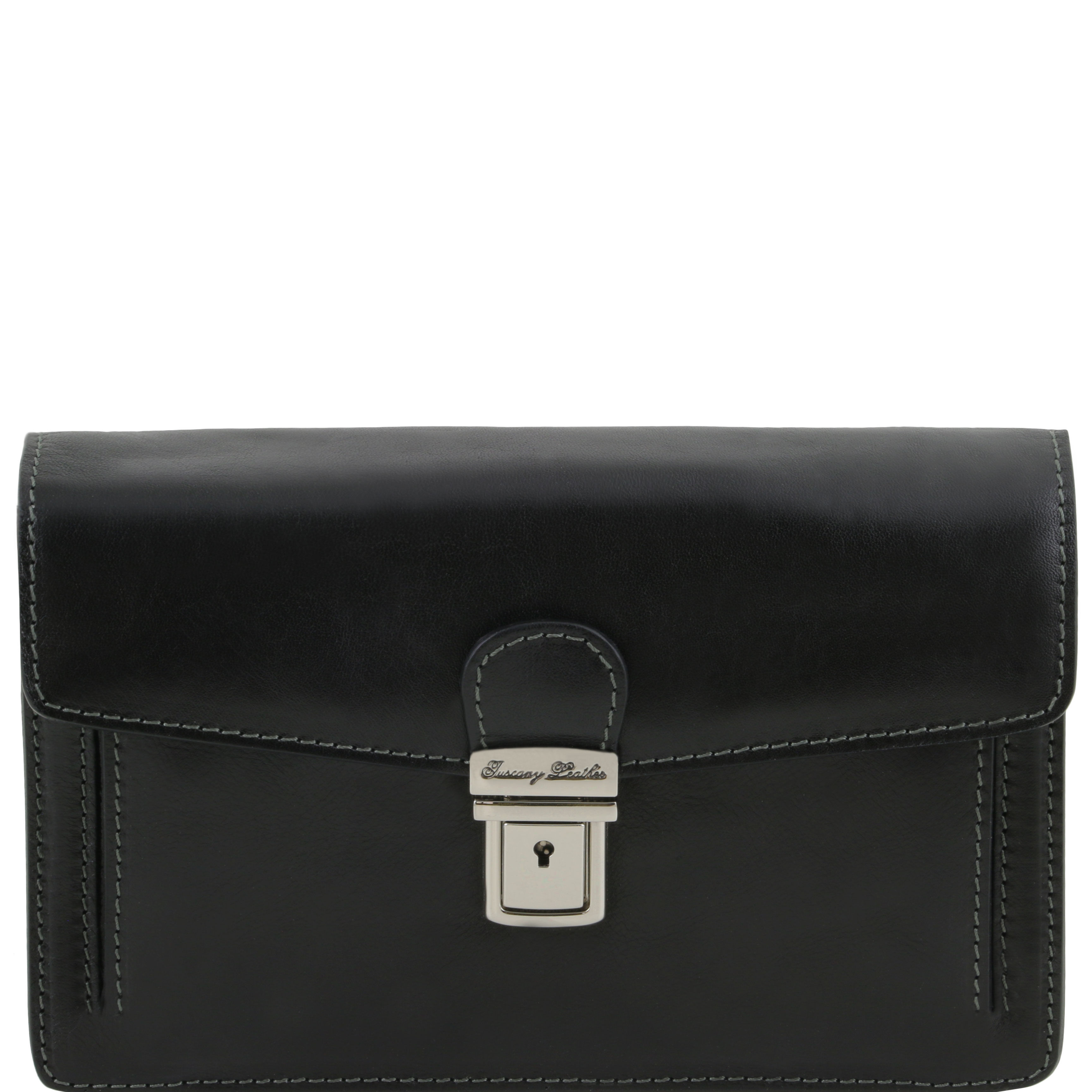 GeantaTuscany Leather din piele neagra de mana Tommy