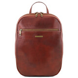 Rucsac laptop din piele naturala Tuscany Leather, maro, Osaka