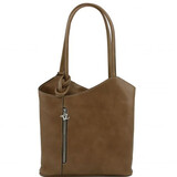 Genti dama | Patty - Geanta piele naturala light taupe - Karine