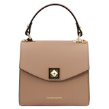 Geanta dama din piele sampanie, Tuscany Leather, mica