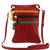 Geantă de umăr Tuscany Leather din piele roșie Minicross