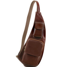Geanta barbati crossbody Tuscany Leather din piele maro