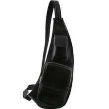 Geanta barbati crossbody Tuscany Leather din piele neagra