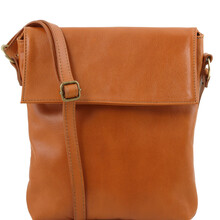 Geanta de umar barbati Tuscany Leather din piele naturala coniac Morgan