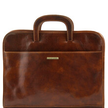 Mapa documente din piele naturala Tuscany Leather, maro, Sorrento