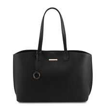 Geanta dama din piele naturala neagra, Tuscany Leather, TL Bag