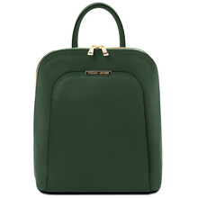 Rucsac dama din piele naturala verde Tuscany Leather