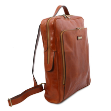 Rucsac laptop piele naturala honey, mare, Tuscany Leather, Bangkok