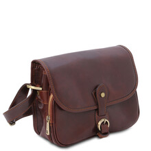 Geanta dama din piele naturala verde, Tuscany Leather, Alessia