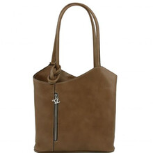 Genti dama | Patty - Geanta piele naturala light taupe - Karine