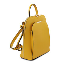 Rucsac dama din piele naturala Tuscany Leather, galben