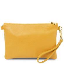 Plic dama din piele naturala galbena, Tuscany Leather, TL Bag Soft