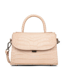 Geanta dama din piele naturala roz pudrat Lancaster Exotic Croco 426-84 -1