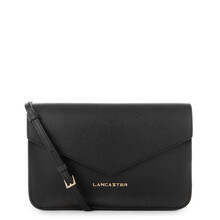 Plic dama din piele Lancaster Saffiano Signature, negru 527-08-1
