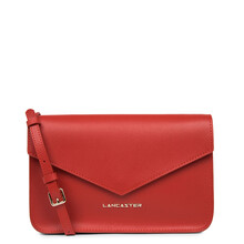 Plic dama din piele Lancaster Saffiano Signature, rosu 527-08-1