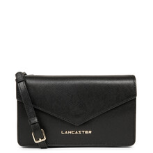 Plic dama din piele neagra Lancaster Saffiano Signature 527-29-1