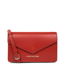 Plic dama din piele rosie Lancaster Saffiano Signature 527-29-1