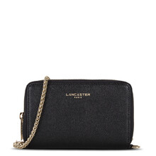 Portofel dama din piele naturala neagra Lancaster Delphino 127-07-1