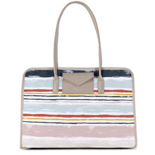 Geanta de vara din material textil si piele Lancaster Actual Provencal 519-91-1