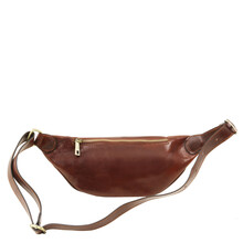 Borseta barbateasca din piele naturala Tuscany Leather, maro inchis