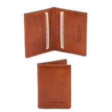 Portcard din piele naturala honey, Tuscany Leather, Exclusive