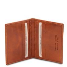 Portcard din piele naturala honey, Tuscany Leather, Exclusive